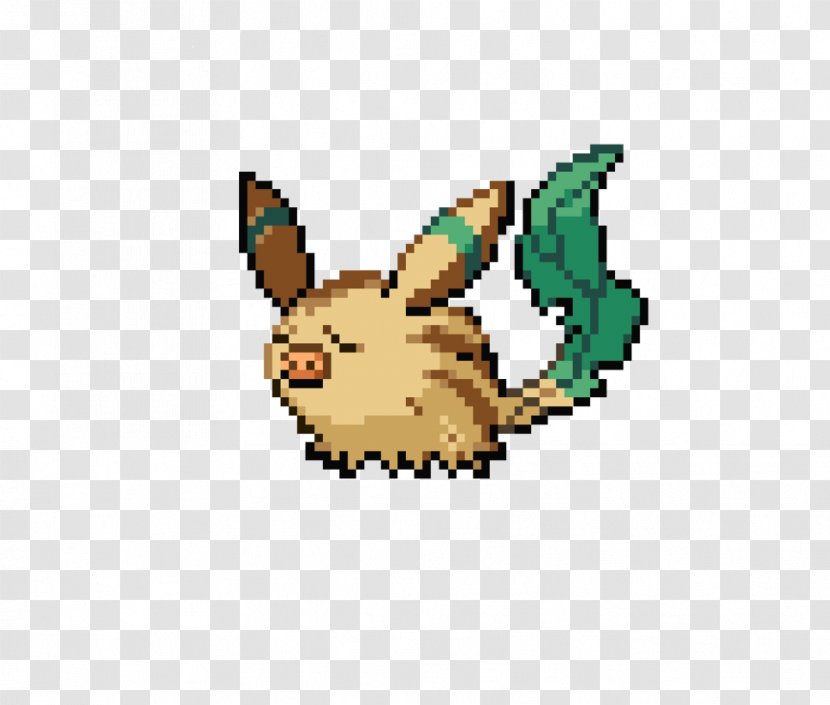 Carnivora Leafeon Clip Art - Organism - Minecraft Pokemon Pixelart Transparent PNG