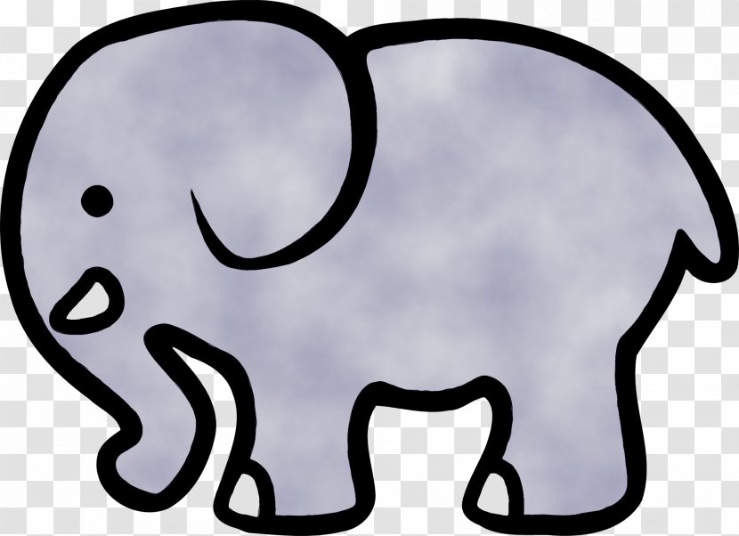 Elephant Clip Art Cartoon Image Illustration - Towel Animal - Blackandwhite Transparent PNG