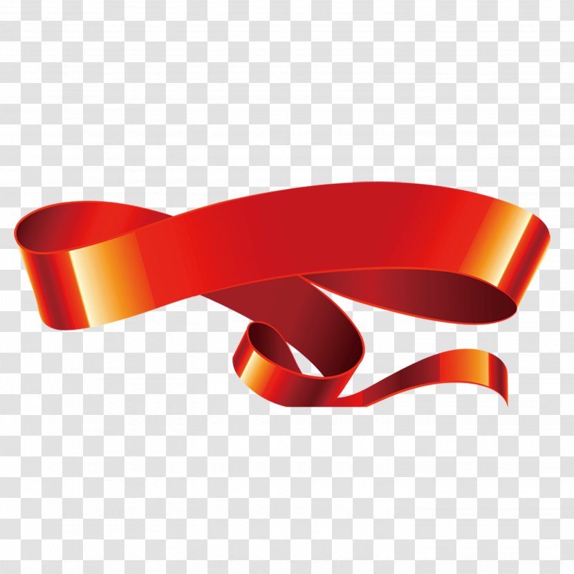 Red Software Ribbon - Orange Transparent PNG