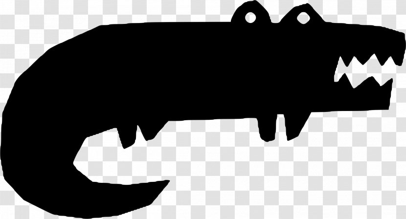 Crocodile Alligator Silhouette Clip Art - Black Transparent PNG