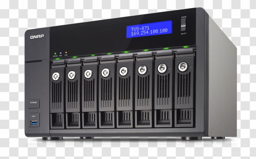 QNAP TVS-871 NAS Server - Qnap Tvs871 - SATA 6Gb/s Network Storage Systems TVS-671 Intel Core I3Others Transparent PNG