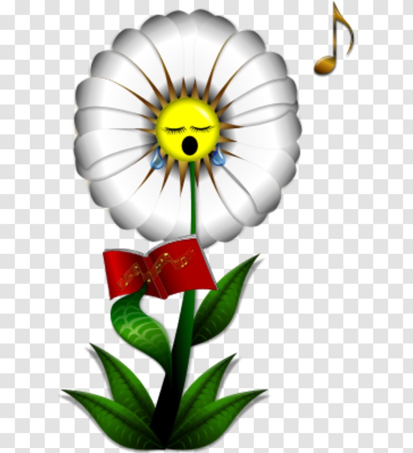 Flower Singing Common Daisy Clip Art - Stockxchng - Outline Transparent PNG