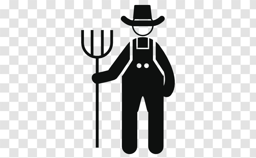 Farmer Agriculture - Black And White Transparent PNG