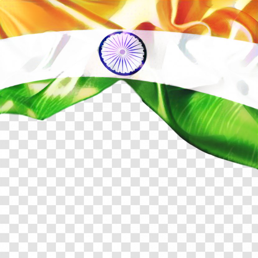 India Independence Day Green Background - Flag Ribbon Transparent PNG