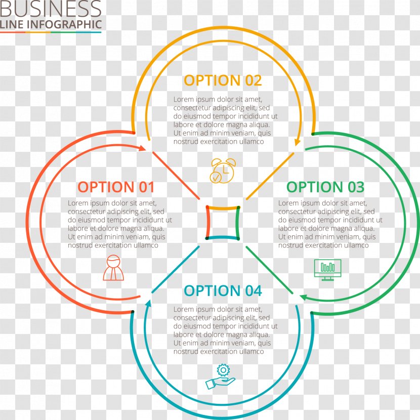 Chart Information Plot - Diagram - Four Floating Circle Transparent PNG