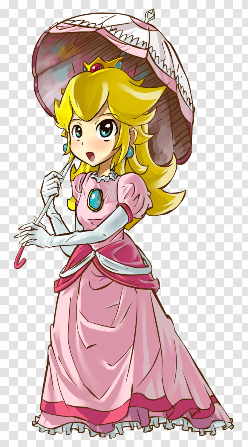 Super Princess Peach Mario DeviantArt - Silhouette Transparent PNG