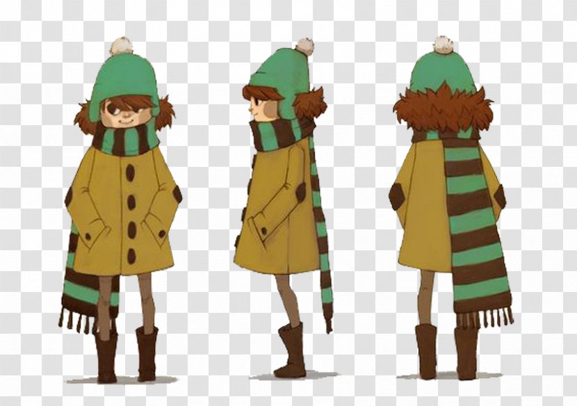 Character Design Turnaround Drawing - Art Blog - Wearing A Coat Child Transparent PNG