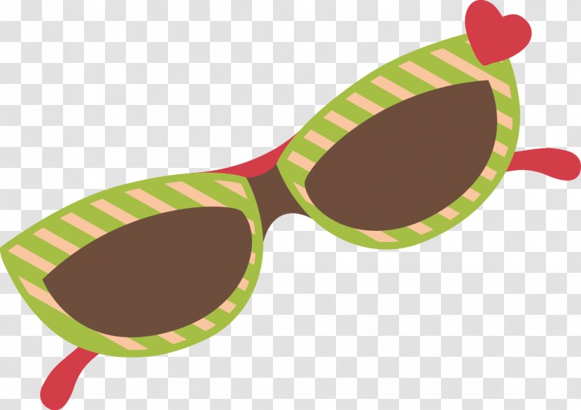 Sunglasses Clip Art - Green - Vector Transparent PNG