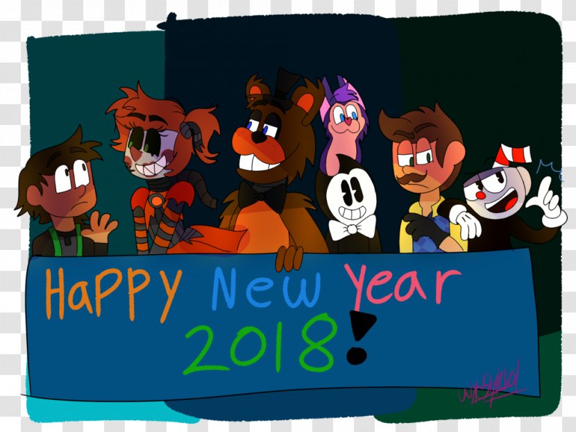 Hello Neighbor Five Nights At Freddy's: Sister Location Bendy And The Ink Machine Cuphead Freddy Fazbear's Pizzeria Simulator - Games - Happy New Year 2018 Transparent PNG