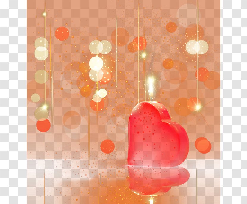 Glass Stemware Lighting Petal Wallpaper - Peach - Love Light Effect Transparent PNG