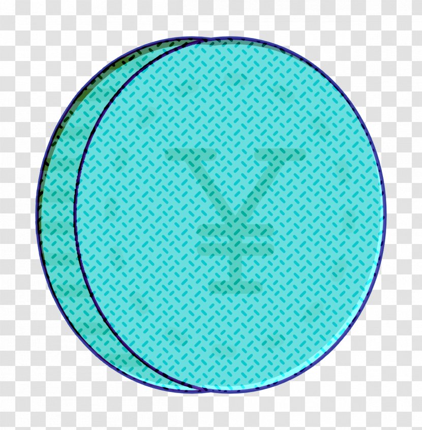 Money Icon Business Yen - Oval - Electric Blue Transparent PNG