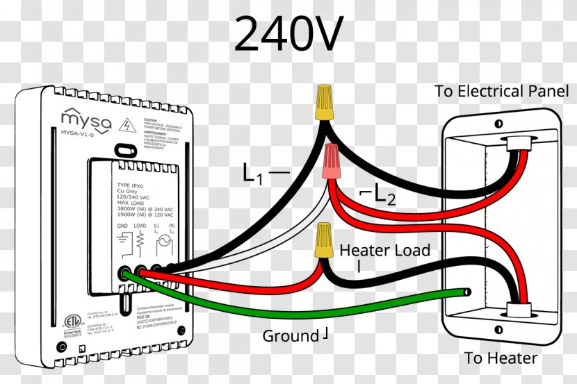 Wiring Diagram Thermostat Electrical Wires & Cable Transparent PNG