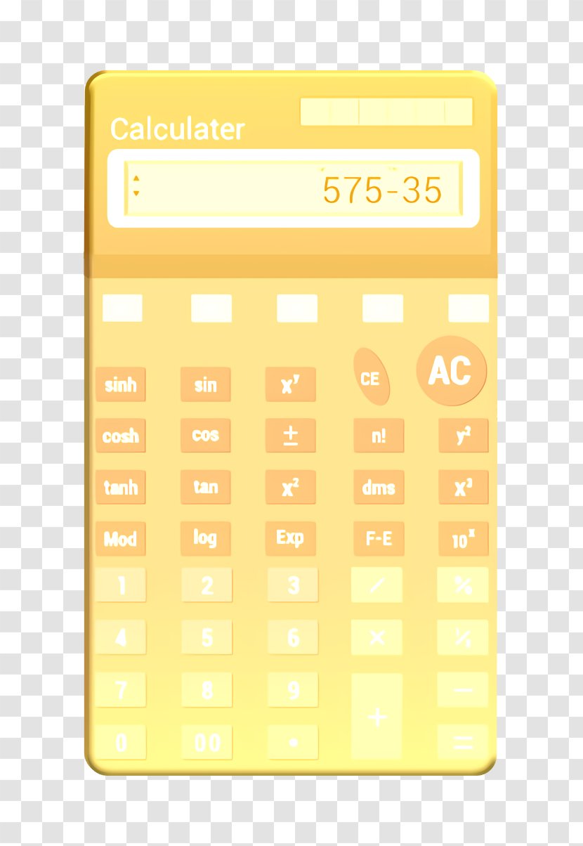 Math Cartoon - Calculator Icon - Office Equipment Meter Transparent PNG