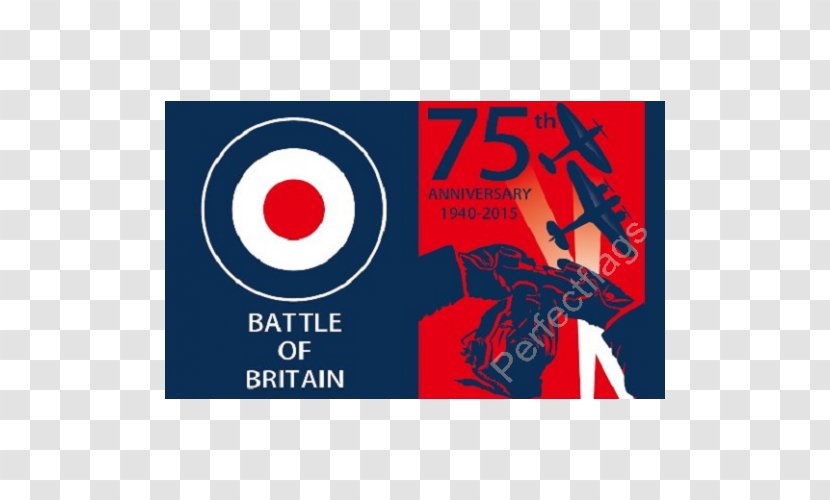 Battle Of Britain United Kingdom Second World War Flag Supermarine Spitfire - 75 Anniversary Transparent PNG