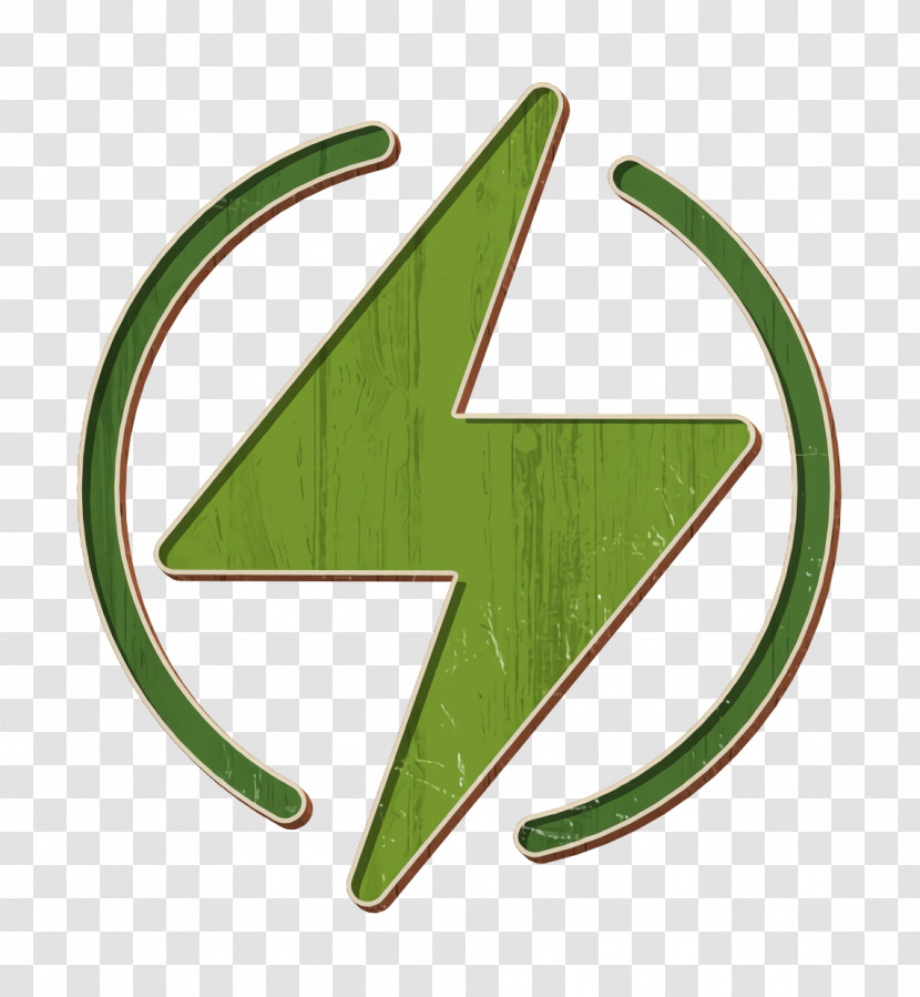 Power Icon Green Energy Icon Transparent PNG