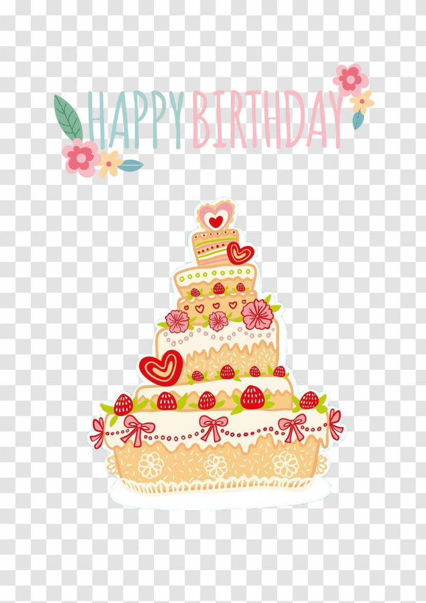 Birthday Cake - Buttercream - Cartoon Transparent PNG