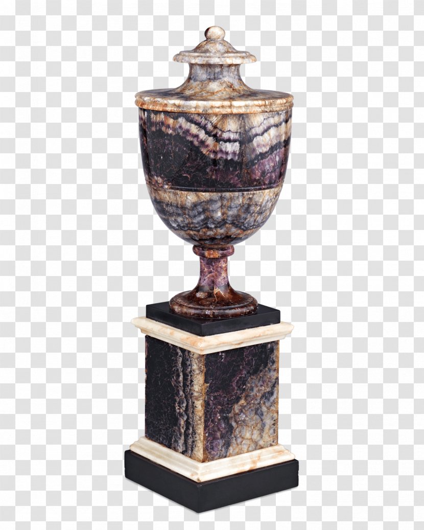 Blue John Urn Vase Pedestal Art - Antique Transparent PNG