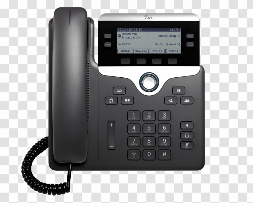 Cisco 7821 VoIP Phone Session Initiation Protocol Systems Telephone - Headset Transparent PNG
