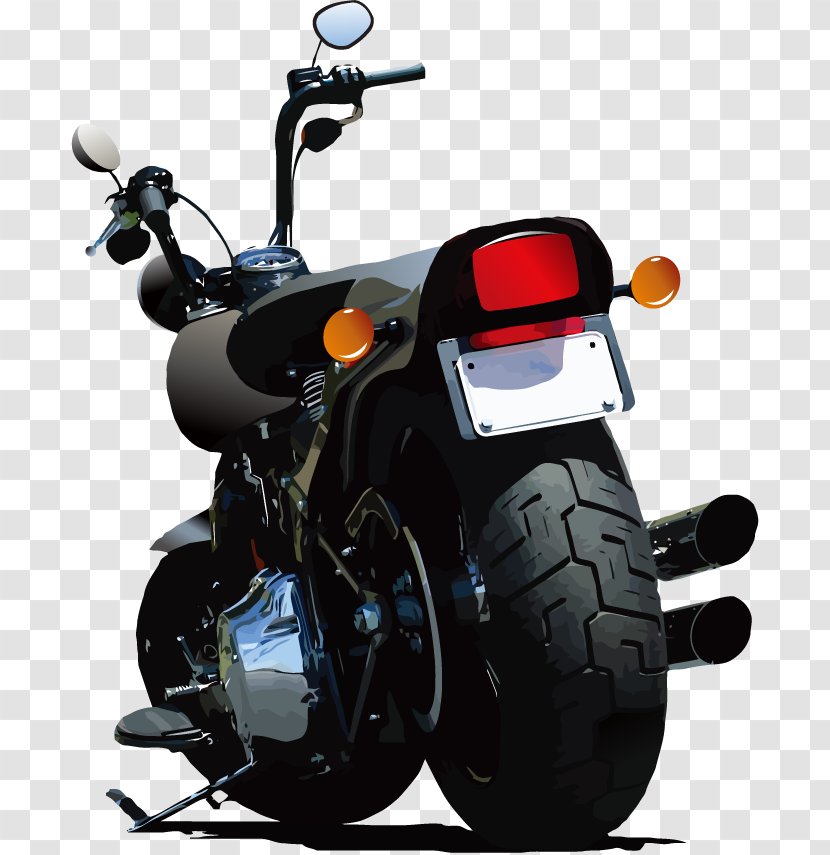 Car Motorcycle Rear-view Mirror Clip Art - Drawing - Vector Black Transparent PNG