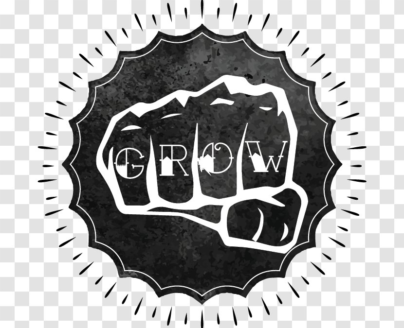 Raised Fist Symbol - Black And White Transparent PNG