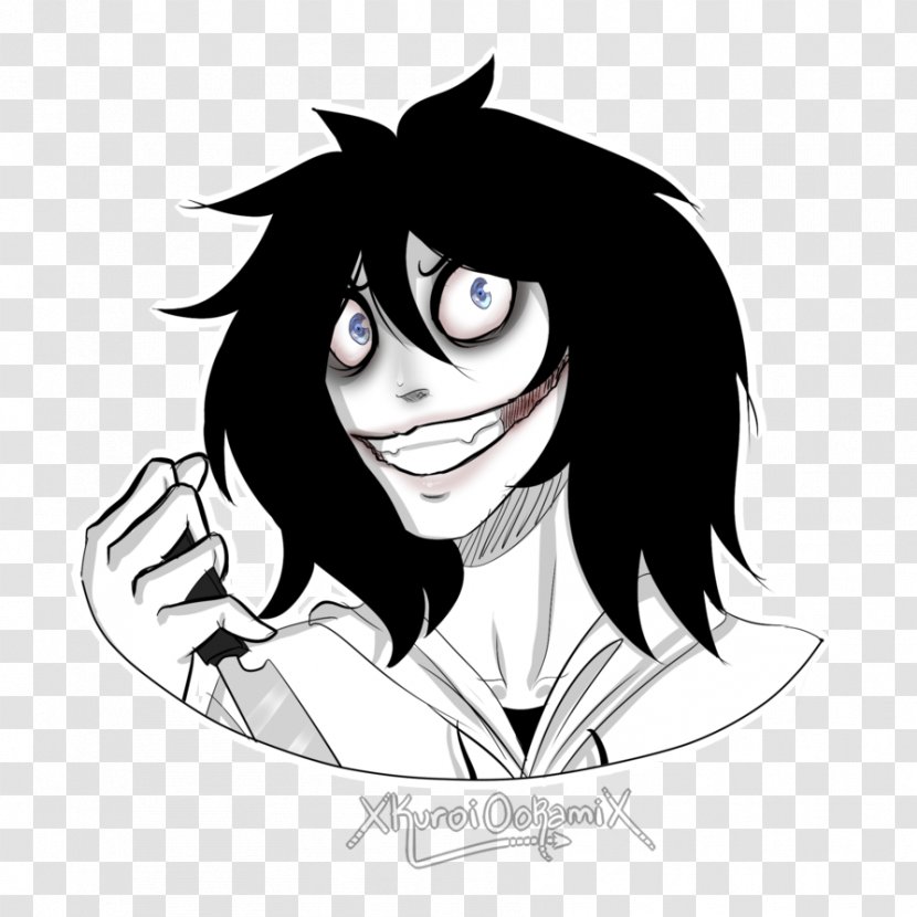 Slenderman Jeff The Killer Creepypasta Drawing Character - Heart Transparent PNG