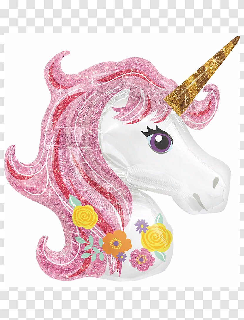 Mylar Balloon Unicorn Party Birthday - Bopet - Horn Transparent PNG