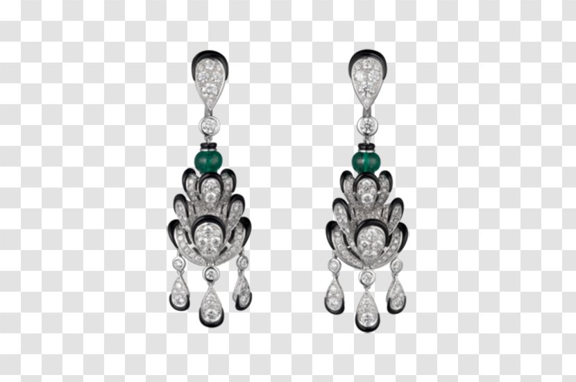 Earring Jewellery Gemstone Diamond - Cartier - Emerald Earrings Transparent PNG