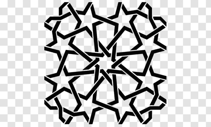 Islamic Geometric Patterns Moorish Architecture Henna Pattern - Black And White - Design Transparent PNG