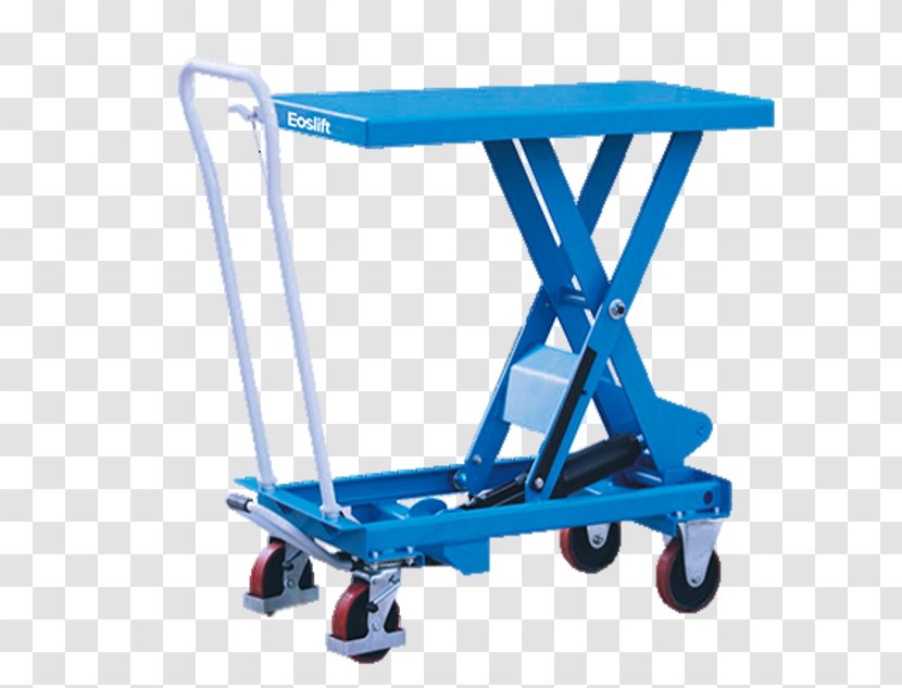 Lift Table Pallet Jack Hydraulics Elevator Cart - Blue - Scissor Transparent PNG