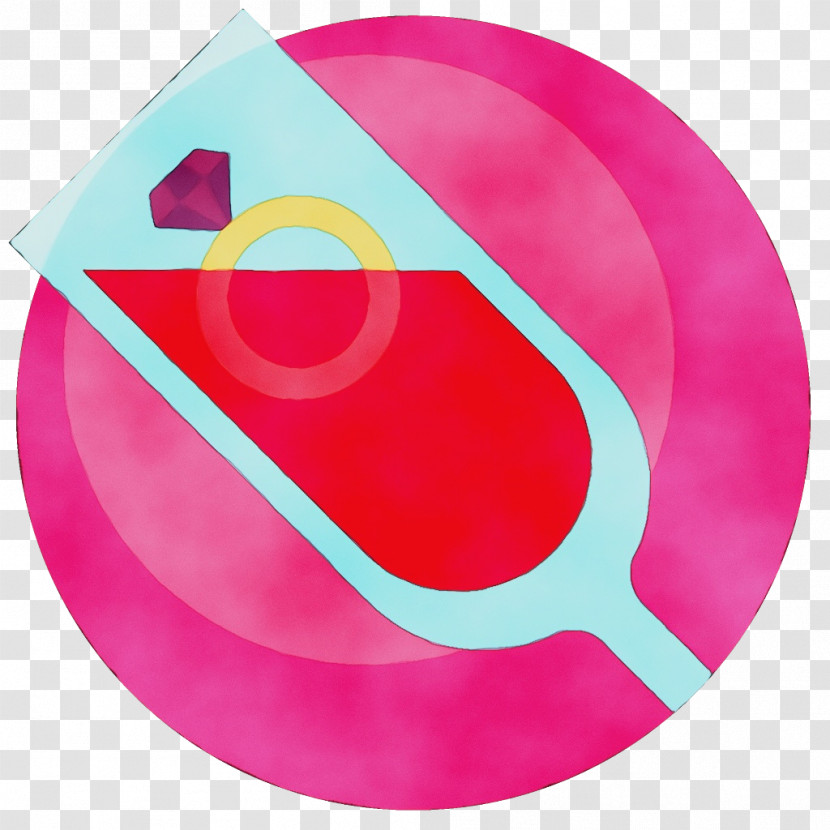 Pink Magenta Circle Logo Plate Transparent PNG
