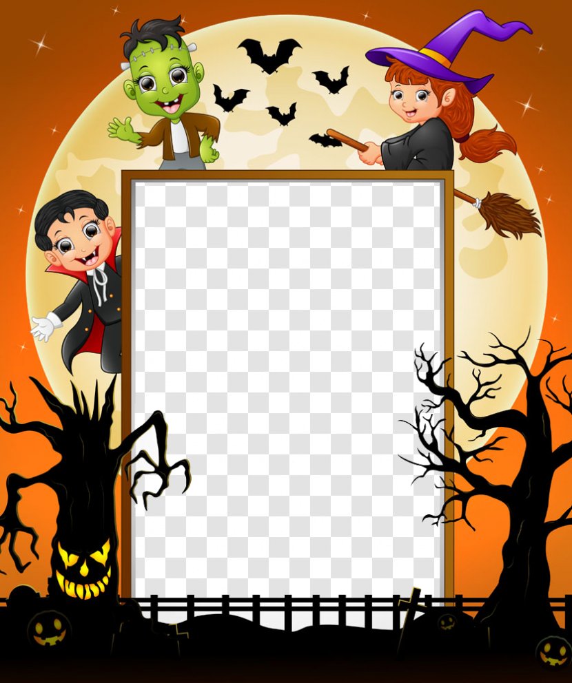 Halloween Costume Cosplay - Picture Frame - Vector Border Transparent PNG