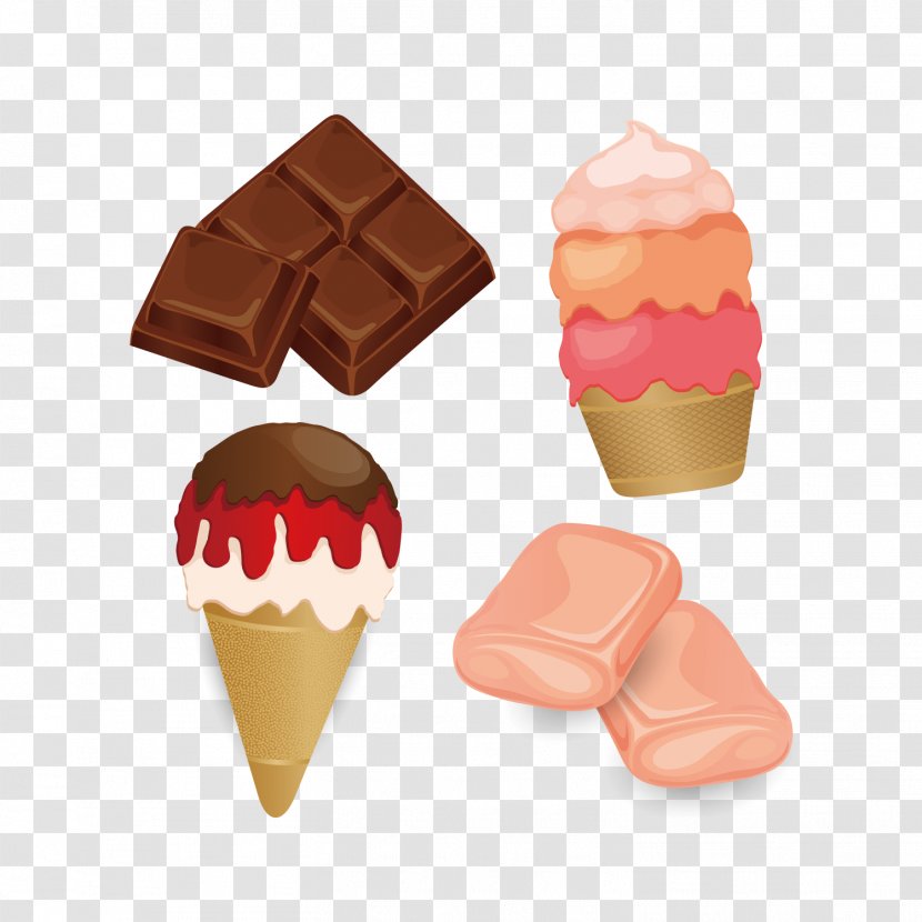 Neapolitan Ice Cream Adobe Illustrator - Sweetness - Sweets Vector Material Transparent PNG