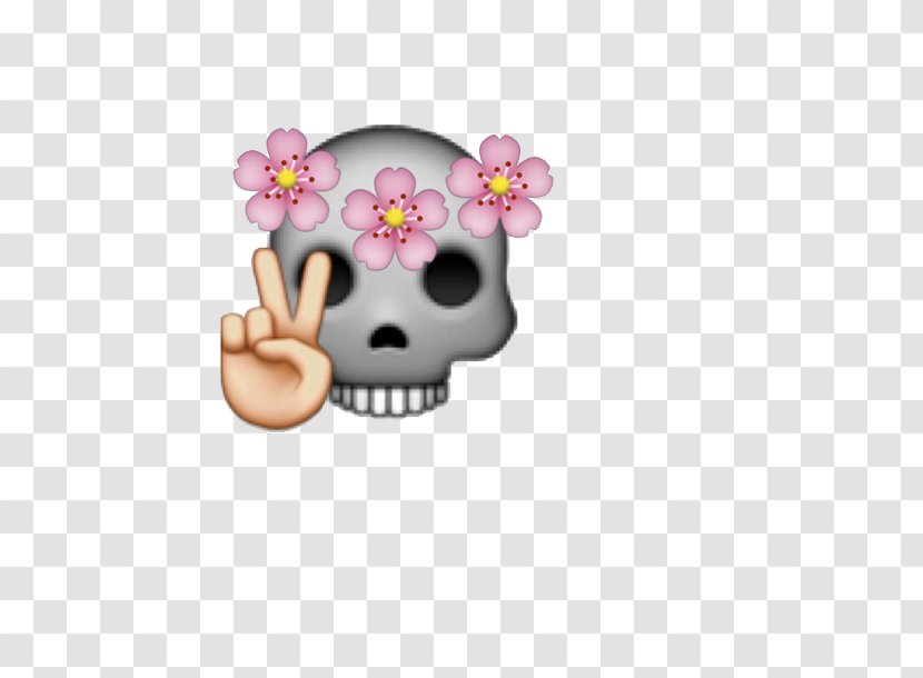 Emoji Flower Skull Wreath - Pseudanthium Transparent PNG