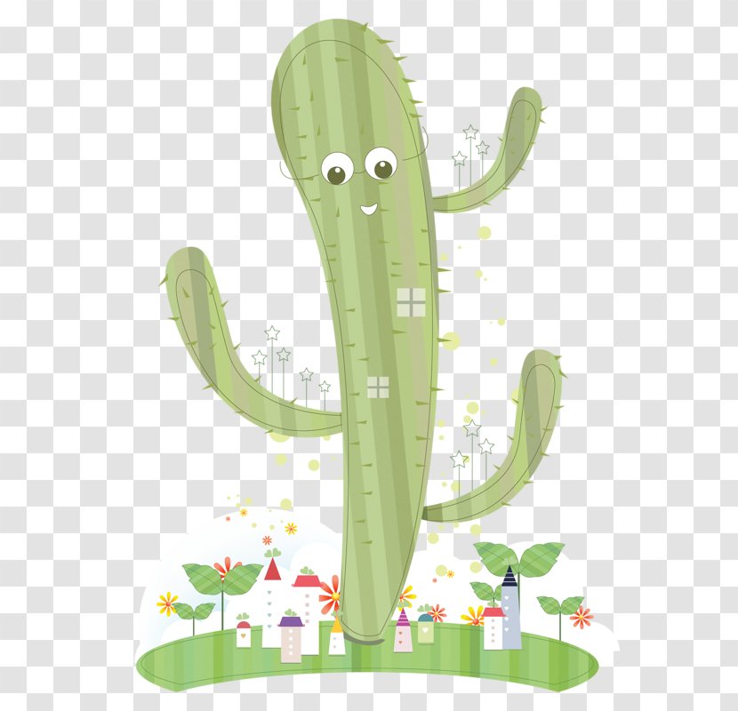 Cactus Cartoon - Green - Art Caryophyllales Transparent PNG