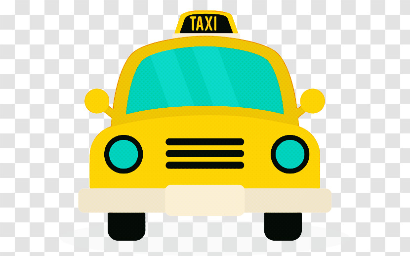 Yellow Vehicle Car Compact Car Taxi Transparent PNG