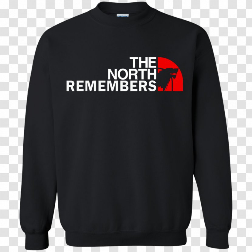 Hoodie T-shirt Clothing Sweater Crew Neck - Tshirt - The North Remembers Transparent PNG