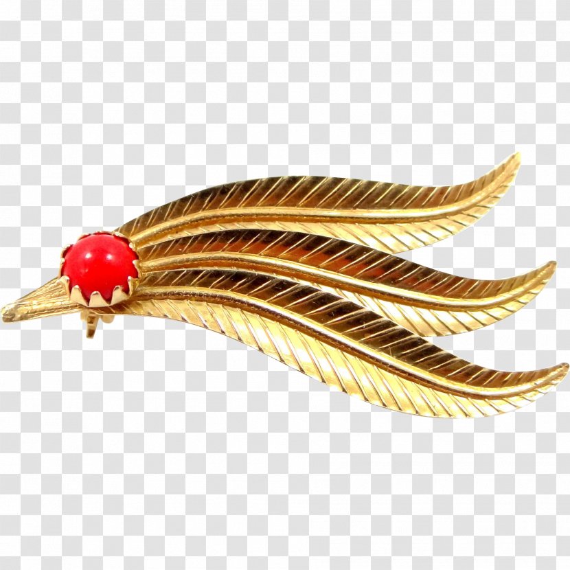 Clothing Accessories Feather Jewellery Gold Coral - Feathers Transparent PNG