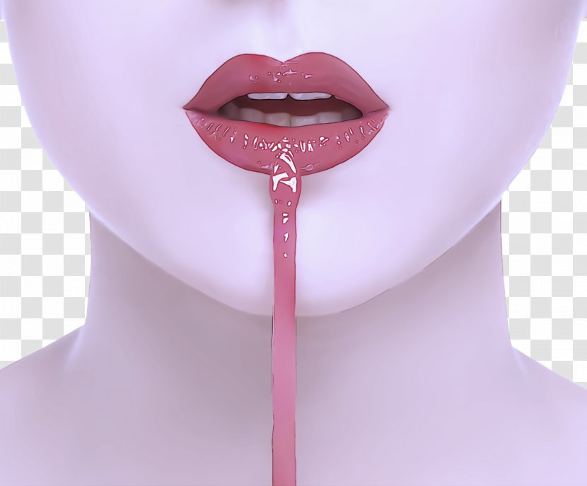 Lip Face Pink Chin Neck - Cheek - Mouth Nose Transparent PNG