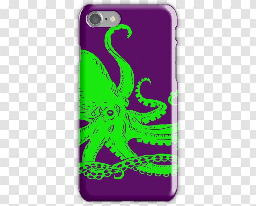 Mobile Phone Accessories Octopus Green Sticker Magenta - Organism - Ball Transparent PNG