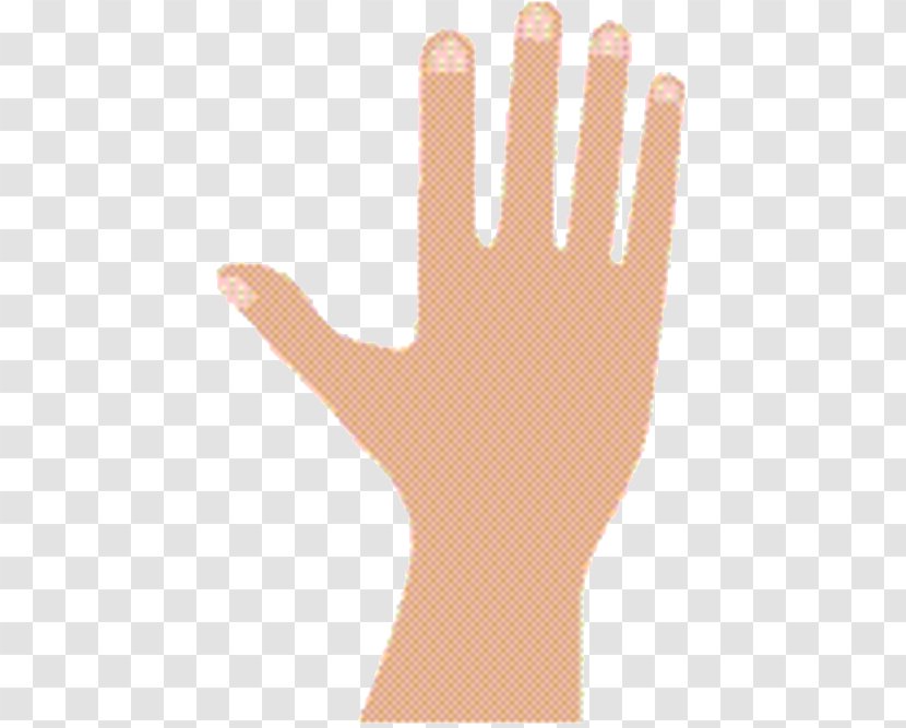 Thumb Hand Model Glove Line - Sign Language Beige Transparent PNG