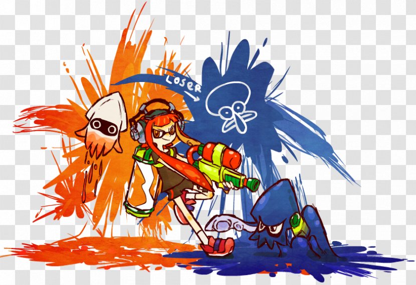 Splatoon 2 Super Smash Bros. For Nintendo 3DS And Wii U - Watercolor Transparent PNG