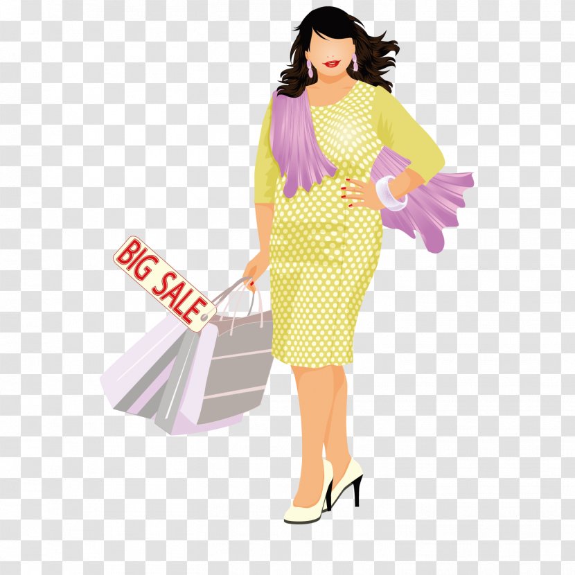 Plus-size Clothing Shopping Stock Photography Model - Fashion Design - Woman Transparent PNG