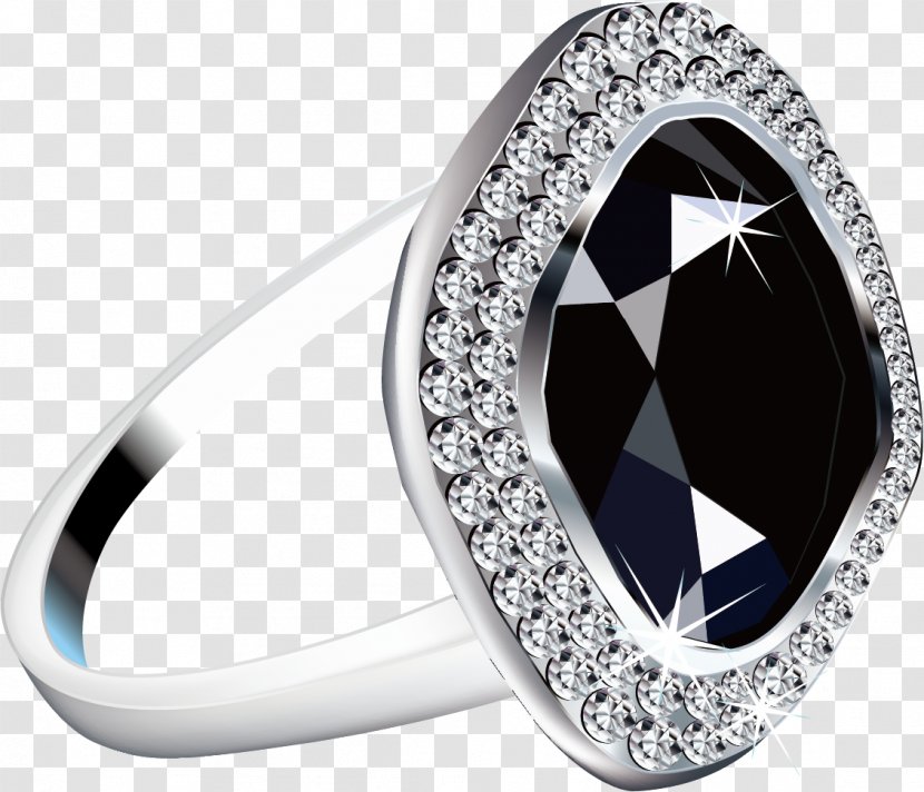Wedding Invitation Ring Clip Art - Platinum - Diamond Material Transparent PNG