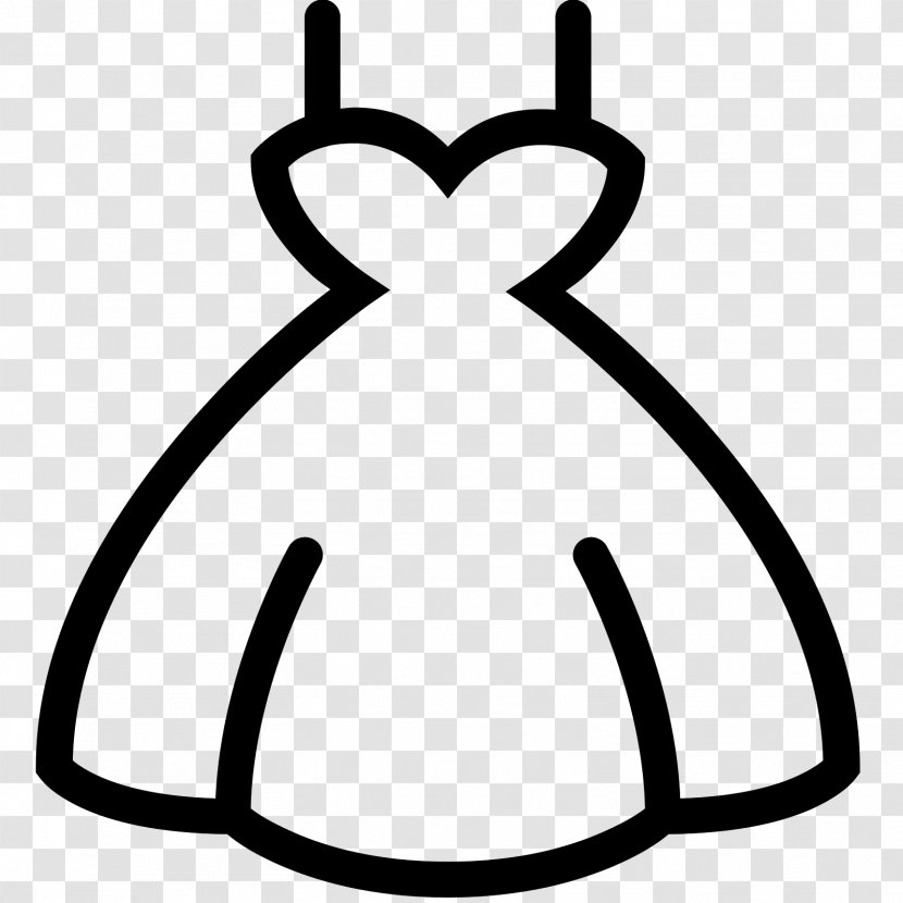 Wedding Dress Bride - Black And White - Clothing Line Logos Transparent PNG