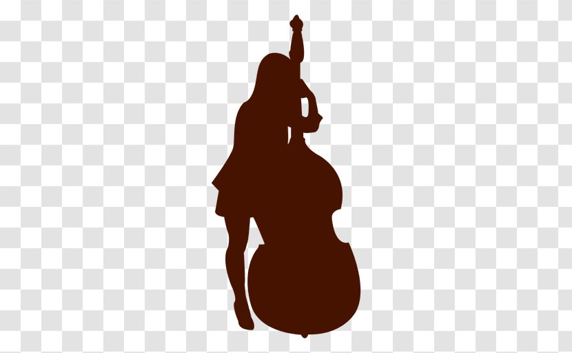 Silhouette Double Bass Guitar Musical Instruments - Flower Transparent PNG