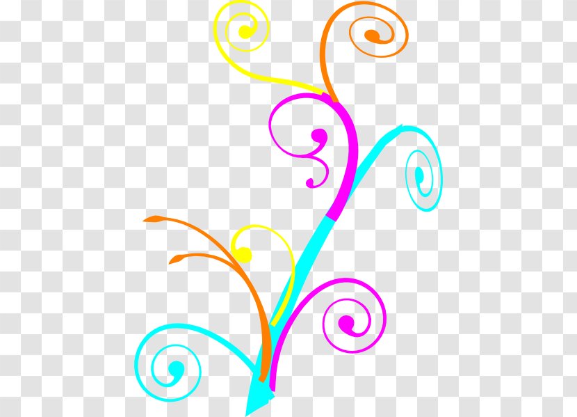 Branch Tree Twig Clip Art - Rainbow Swirl Cliparts Transparent PNG