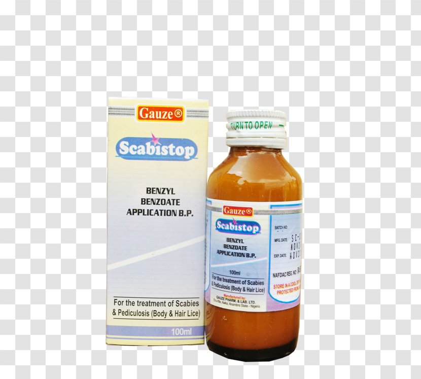 Benzyl Benzoate Scabies Lotion Group Pharmaceutical Drug - Liquid - Gauze Transparent PNG