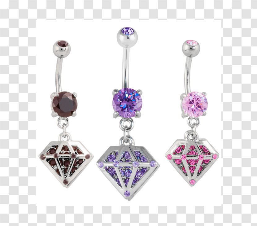 Amethyst Earring Body Jewellery Purple - Jewelry Making Transparent PNG