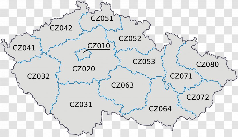 Prague Region Kraj Map Geography - Text Transparent PNG
