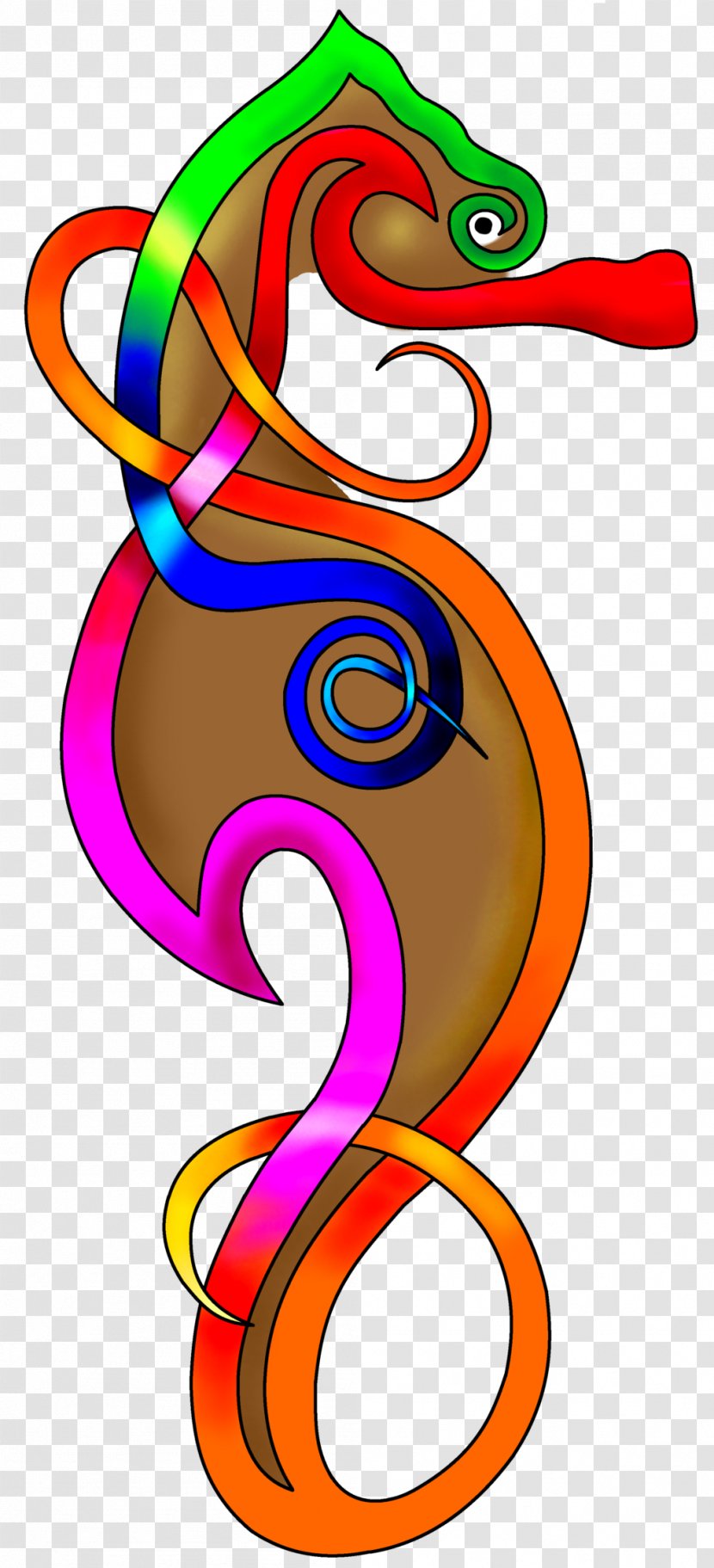 Seahorse Art Tattoo - Celtic Transparent PNG